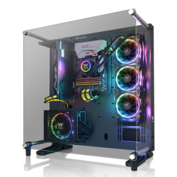 Tt(Thermaltake)Core P5 TG V2 黑色 机箱水冷电脑主机(DIY水冷/5mm钢化玻璃/开放全景/模组化/支持ATX)
