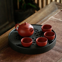 苏氏陶瓷 氏陶瓷 SUSHI CERAMICS 宜兴紫砂壶茶具套装陶瓷储水茶盘配手工大红袍西施壶功夫泡茶杯组合