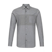 Z ZEGNA 杰尼亚 奢侈品 19新款 男士灰色条纹棉质长袖衬衫 505120 9DF1ER 40码