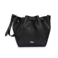 BALLY 巴利  女士黑色肤色牛皮双面单肩斜挎水桶包 RAINE REV D 110 6227689