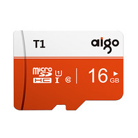 aigo 爱国者 T1 高速专业版 Micro-SD存储卡 16GB(UHS-I、U1、A1)