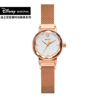 迪士尼（Disney）手表女学生韩版时尚潮流手表星空夜空女生防水磁吸链带石英手表玫瑰金白MK-11232RG4+送手镯