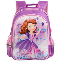 迪士尼（Disney）小学生书包女童1-3-4三四年级苏菲亚女孩儿童减负双肩包 BP6347B 紫色