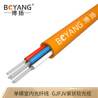 博扬（BOYANG）BY-GJFJV-8B1 8芯单模室内网线光纤线 9/125 GJFJV束状软光缆 100米可定制