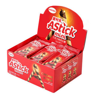 爱时乐 (Astick) 巧克力味夹心棒（注心饼干） 360g 盒装  休闲零食 威化 *5件