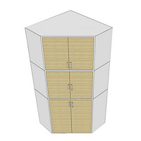震旦 AURORA 办公柜 定制转角柜-上置式中置式（不可单独订购）