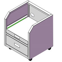 颂泰（SONGTAI）移动文件柜 办公柜 带轮子 可移动