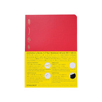 日本STALOGY 笔记本记事本日记本手帐自填日期方格本192页半年册 A6红色