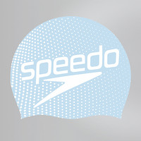 Speedo/速比涛 标致印花 儿童 硅胶泳帽  均码8083863082蓝/白色