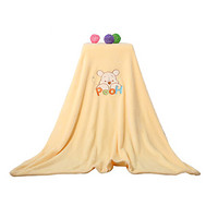 迪士尼宝宝（Disney Baby）婴儿毛毯 春秋款法兰绒新生儿童小毛毯被子盖毯子礼盒装 舒柔毯 黄色
