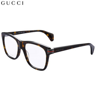 古驰(GUCCI)眼镜框男 镜架  透明镜片玳瑁色镜框GG0526O 002 54mm