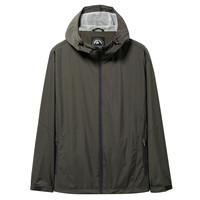 佐丹奴(Giordano) 风衣 佐丹奴(Giordano)男装 纯色网布内衬连帽风衣01079729 59炭绿色 中码