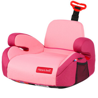 荷兰MamaBebe妈妈宝贝 儿童安全座椅增高垫3-12岁汽车用  简易便携式宝宝安全坐垫 车载ISOFIX接口 可爱粉