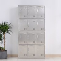 钱柜 更衣柜铁皮柜员工柜储物柜存包柜带锁 304不锈钢 十二门