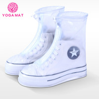 澳弥呢 雨靴雨鞋 雨天防滑防水鞋套男女通用加厚底耐磨透明防雨鞋套 M