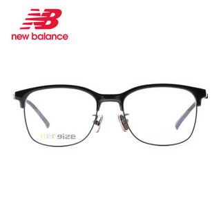 NEW BALANCE 新百伦眼镜框超轻眼镜近视全框黑色镜框大框眼镜架 NB09105XC0153