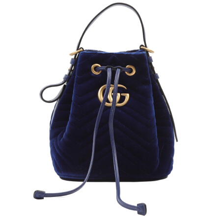 古驰gucci 女士蓝色天鹅绒单肩斜挎包 525081 9frdt 4511