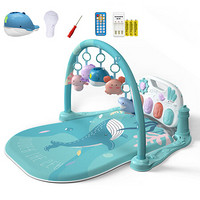 糖米 Temi 婴儿玩具脚踏钢琴健身架 儿童新生婴幼儿宝宝0-1岁音乐早教益智玩具0-6个月 海洋健身架话筒充电版