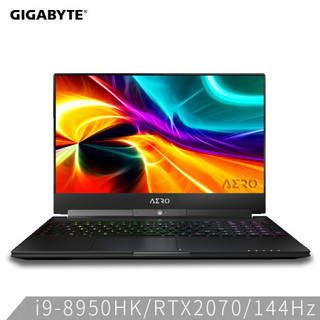 GIGABYTE 技嘉 技嘉 - AERO AERO 15-X9 15.6英寸 笔记本电脑 黑色  16G 512GB SSD RTX2070
