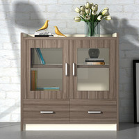 中伟 ZHONGWEI 办公家具木质储物柜小柜子文件柜办公柜茶水柜抽屉柜 二门柜800*400*800