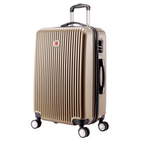 SWISSGEAR 20英寸万向轮登机箱 PC+ABS时尚轻盈大容量旅行箱行李箱 SA-6220 金色