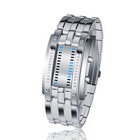 时刻美(skmei) 手表男女户外运动时尚智能蓝牙充电LED腕表 W03银色