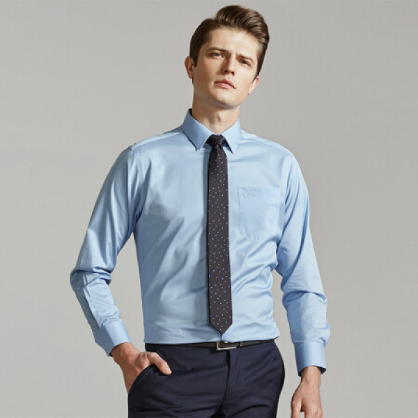 商品富绅virtue 绅士骑兵斜纹免烫衬衫修身长袖男士商务衬衣 ycm