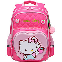 凯蒂猫 （hellokitty）KT书包女小学生书包 儿童书包卡通减负双肩背包休闲包 KT0049B桃红