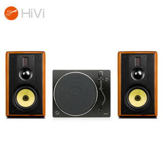 惠威（HiVi）M3AMKII+天龙（DENON）DP-400木质书架有源蓝牙音响 音箱 Hi-Fi 高音质黑胶播放机