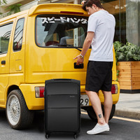 米拉达（MILADA）拉杆箱24英寸黑色大容量行李箱男女旅行箱子ML6059