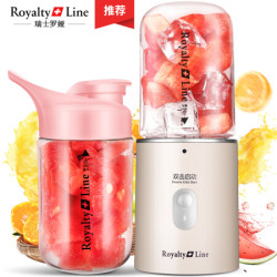 罗娅(ROYALTY LINE)榨汁机小型便携式榨汁杯家用电动果汁机迷你全自动水果炸汁机(樱花白)