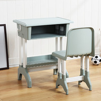 奈高NG课桌椅单人培训桌椅中小学校辅导班学习塑钢桌椅组合套装灰色椅子款