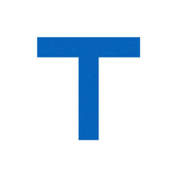 信发(TRNFA)5s定位贴 T型100个装 四角直角定位标签定位胶带 定置线警示条桌 磨砂蓝色
