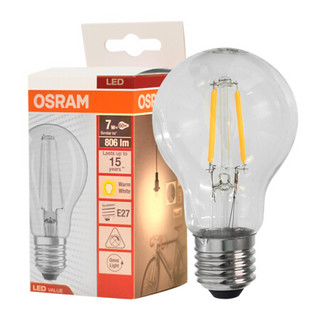 欧司朗(OSRAM) LED复古灯泡球泡 节能光源 7W E27大螺口灯丝大球泡2700K