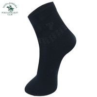 圣大保罗袜子男士袜子男士休闲袜透气排汗中筒袜6礼盒装 黑色3双 藏青3双  均码PS-1338-6-A