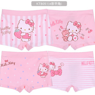 凯蒂猫（HELLO KITTY）儿童内裤4条装女孩底裤少女三角裤中大童学生三角平角短裤 KT01A08051  110cm