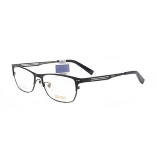 SEIKO精工 眼镜框男款全框纯钛商务眼镜架近视配镜光学镜架HC1022 164 55mm 哑黑色