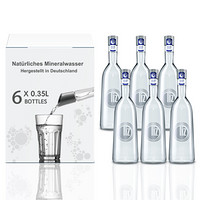 Liz（丽兹）德国原装进口充气天然气泡矿泉水玻璃瓶 350ml*6瓶 1箱 *3件