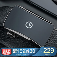 金利来(Goldlion)皮带新款男士自动扣头层牛皮腰带商务时尚裤带 FAV083063-711 黑色