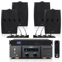 狮乐 SHILE)AV2011b+BX105+YW10主机+YW7话筒专业会议音响系统壁挂音箱有线手拉手鹅颈会议话筒