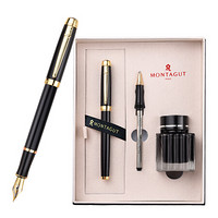 MONTAGUT 梦特娇 钢笔 超越系列 黑丽雅金夹 0.5mm+0.5mm 双笔尖礼盒装