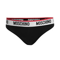 MOSCHINO UNDERWEAR 莫斯奇诺 女士黑色字母logo三角内裤 Z A4712 9014 0555 3码