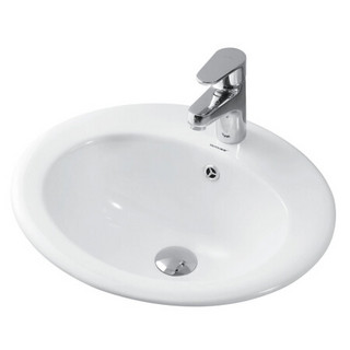 欧泰（OUTAI）洗手盆陶瓷台上盆椭圆形洗脸盆洗漱台盆纯白色洗面盘池OT-1133不含水龙头 500x450x180mm