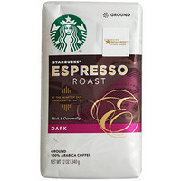 美国原装进口 星巴克starbucks 意式浓缩咖啡粉 深度烘焙阿拉比卡研磨咖啡粉非咖啡豆 非速溶咖啡340g