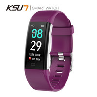 KSUN 智能手环 步讯彩屏蓝牙手表 IP68防水 心率血压血氧检测 计步来电信息闹钟提醒 KSS904-紫