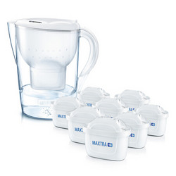 碧然德(BRITA) 滤水壶Marella白色3.5L 1壶9芯套装 海洋系列 家用过滤净水器 自来水过滤器 净水壶配9只滤芯