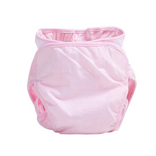 贝吻 婴儿尿布兜防漏隔尿裤新生儿可水洗布尿裤B2009 粉色L(建议9-18kg)