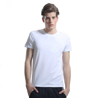 纤丝鸟（TINSINO）男士半袖木代尔棉圆领纯色舒适半袖衫 白色 XL