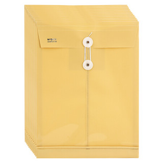 晨光(M&G)A4黄色缠绳文件袋档案资料袋 12个装ADMN4199