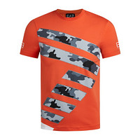 EA7  EMPORIO ARMANI 阿玛尼奢侈品男士迷彩风字母印花针织T恤衫 3GPT25-PJP6Z ORANGE-1683 M
